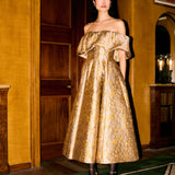 Protea Gold Midi Dress