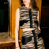 Noor Zebra-Striped Mini Skirt