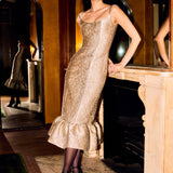 Ginevra Silver Midi Dress