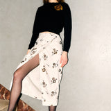 Savannah Sequined Cotton Wrap Skirt
