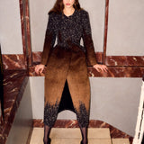 Allegra Speckled Brown Ombre Coat