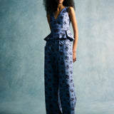 Ila Navy Bouquet Trouser
