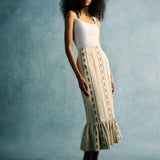 Suri Ivory Linen Skirt