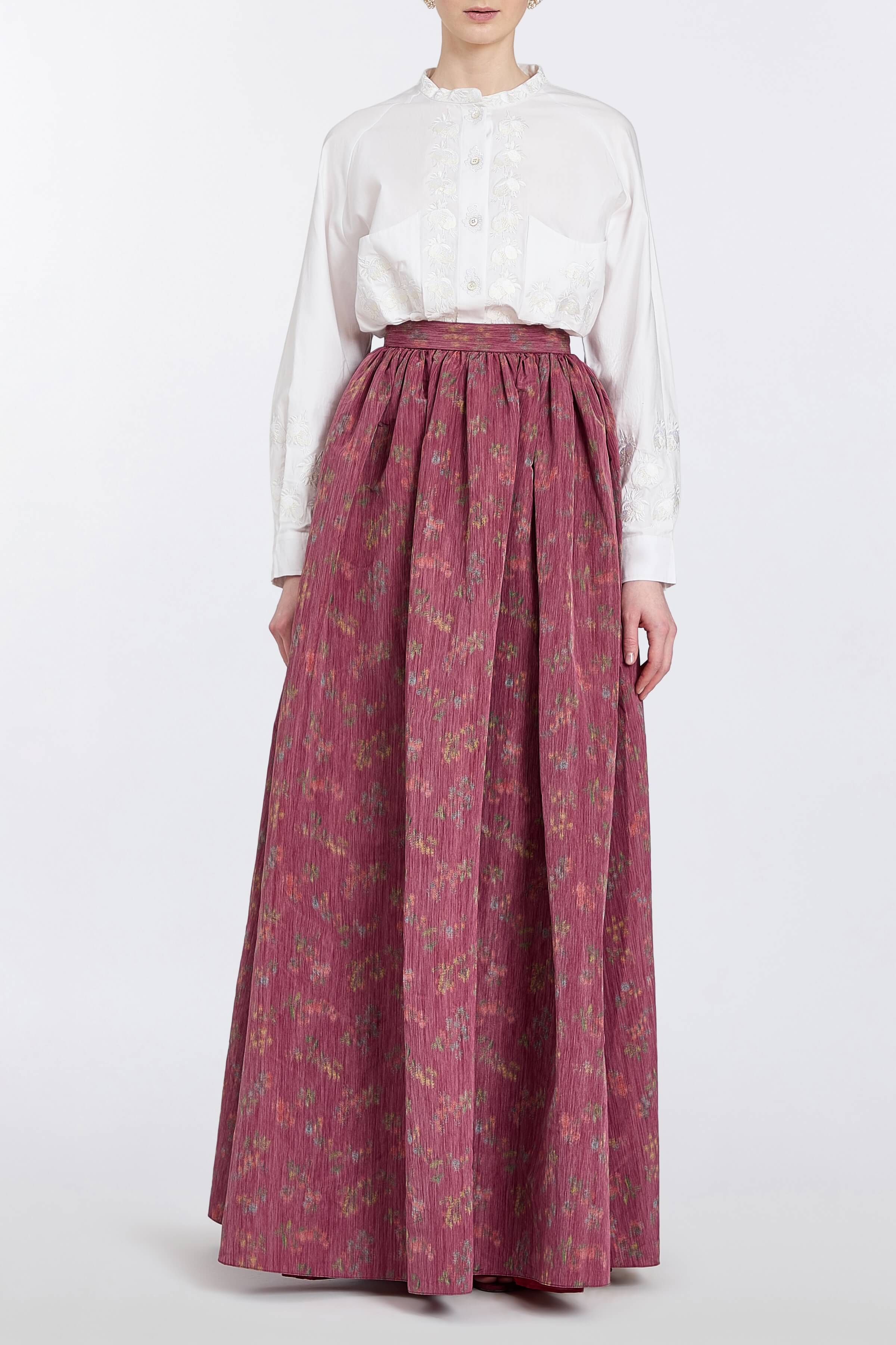 Morgaine Floral Ikat Full Skirt