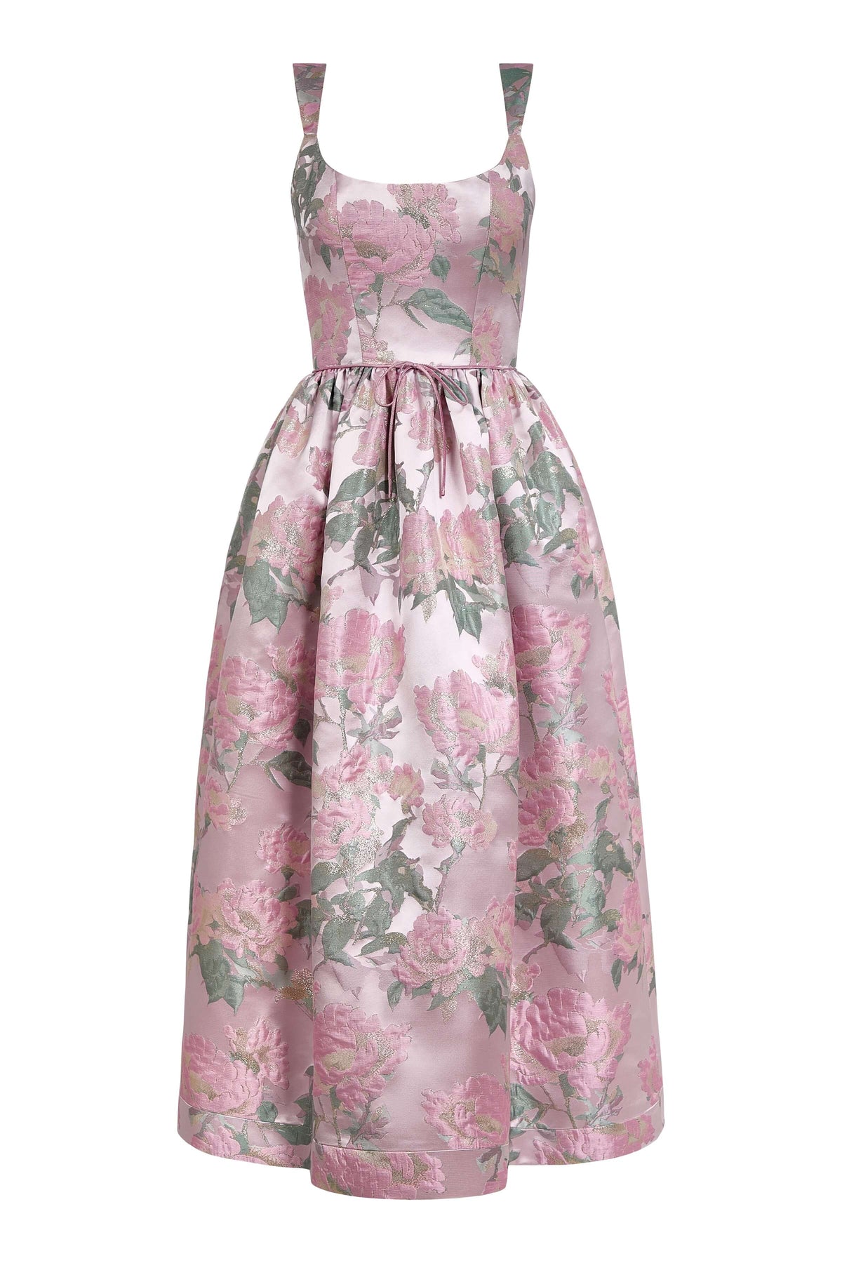 Apple Light Brocade Corset Midi