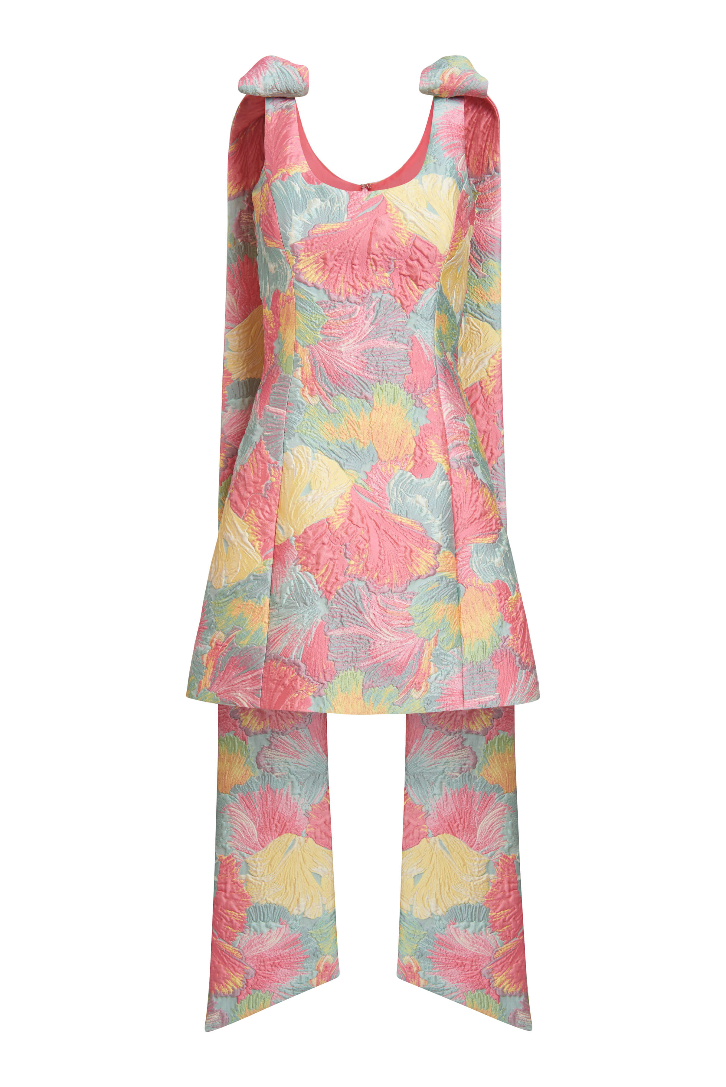 Gita Sherbet Brocade Mini Dress