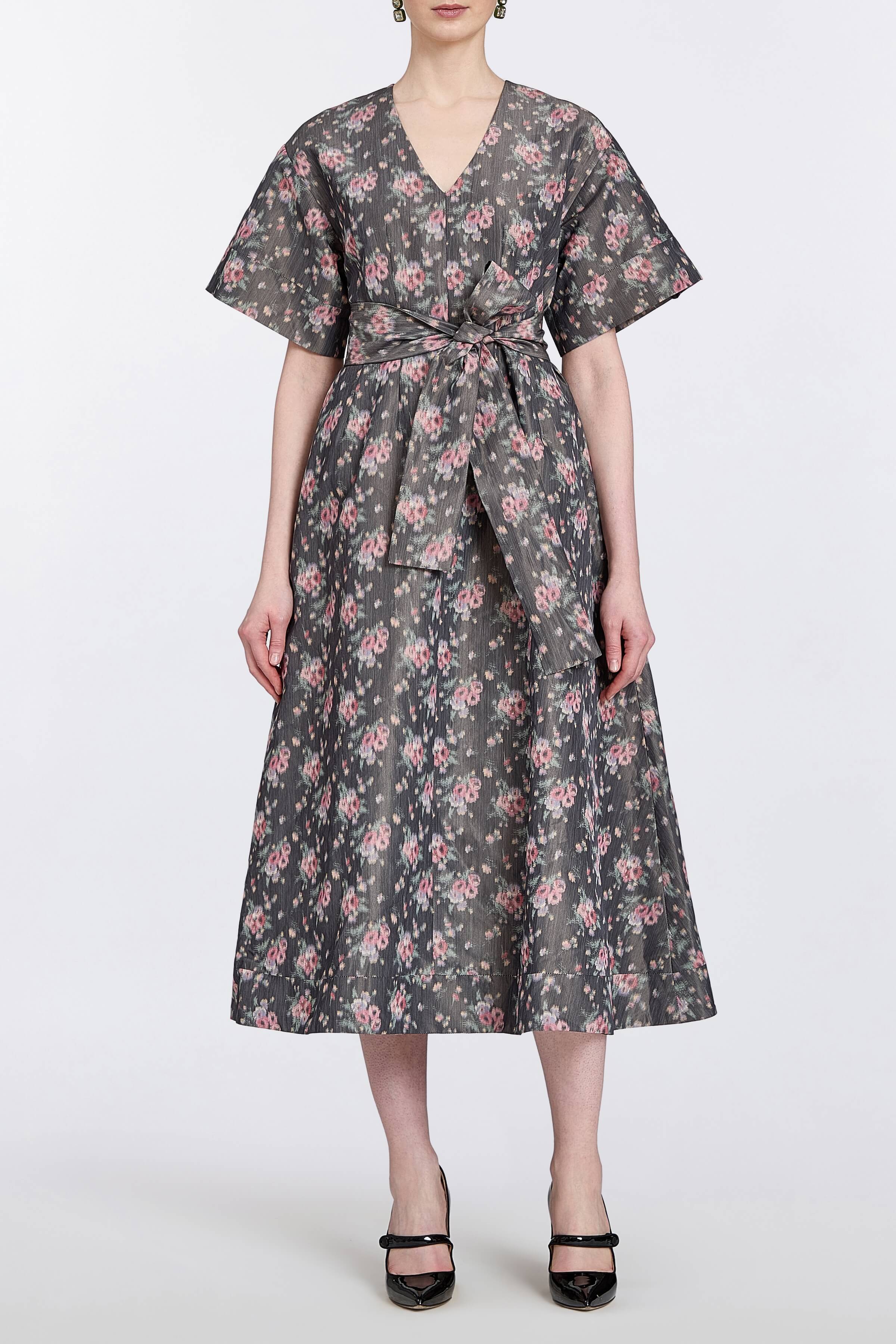 Lunetta Taffeta Pleated Dress