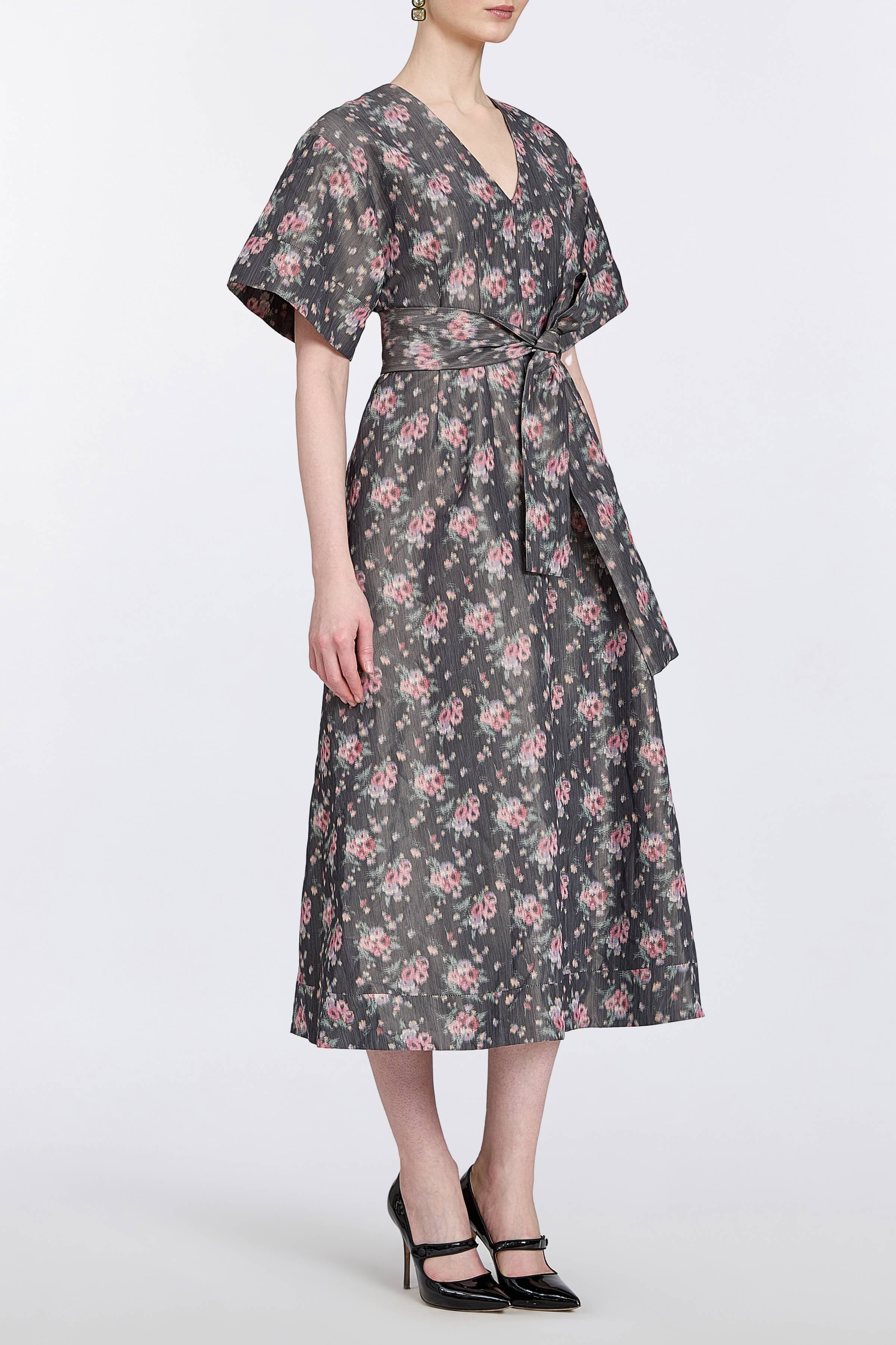 Lunetta Taffeta Pleated Dress