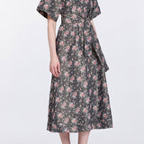 Lunetta Taffeta Pleated Dress