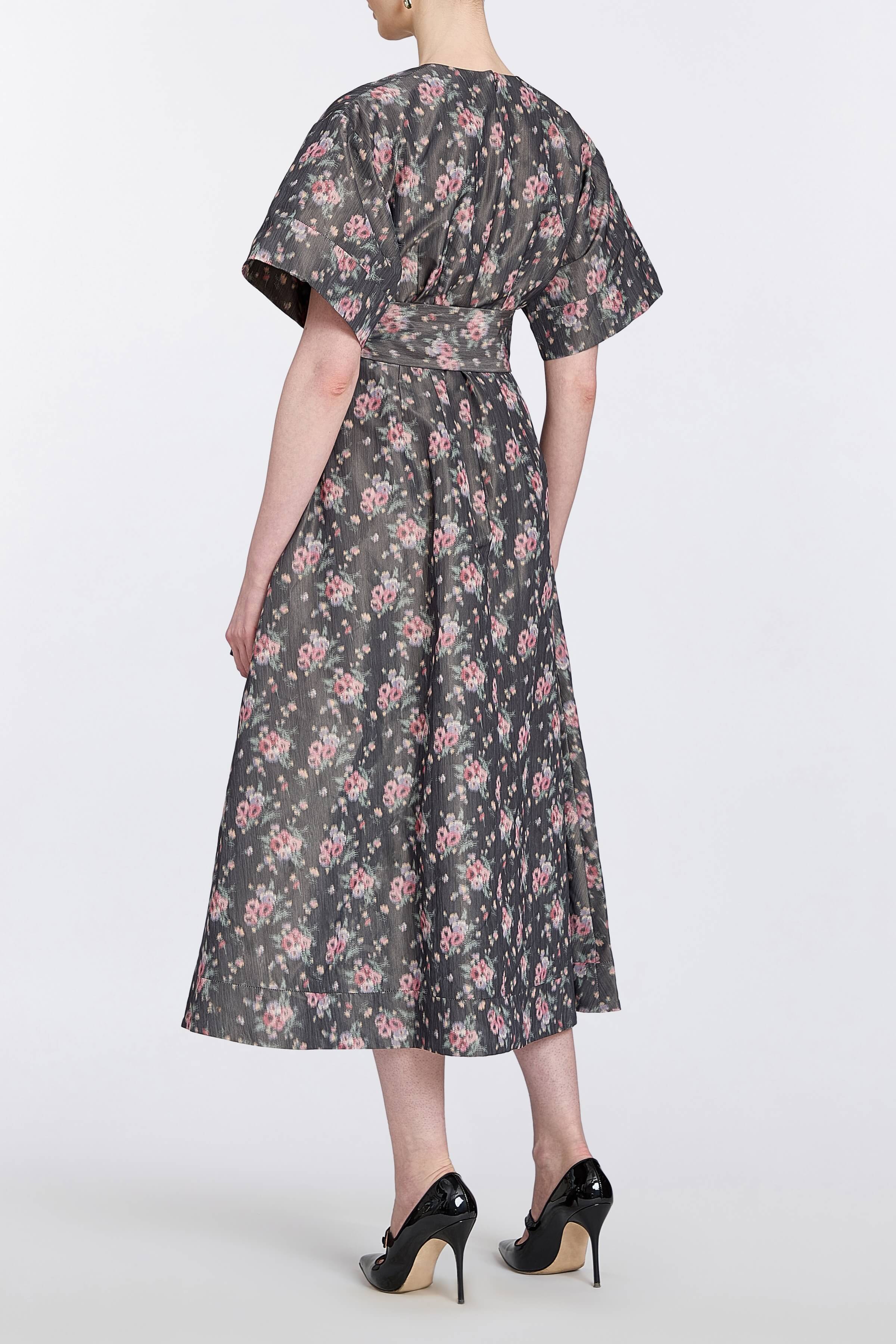 Lunetta Taffeta Pleated Dress