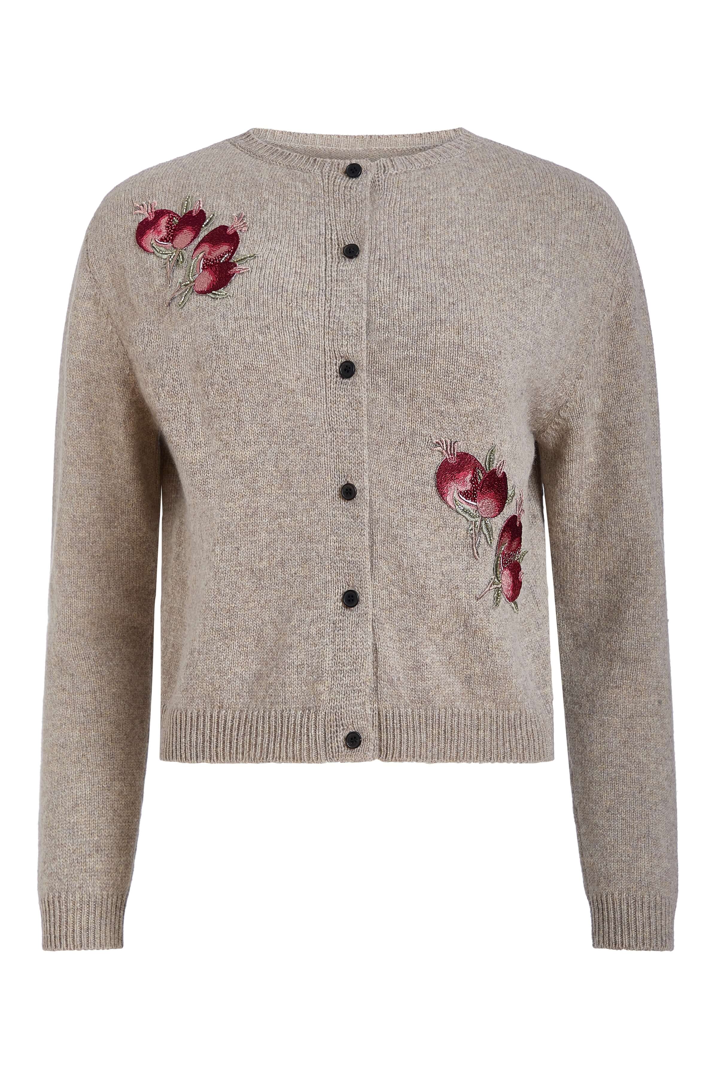 Theodora Pomegranate Knit Cardigan