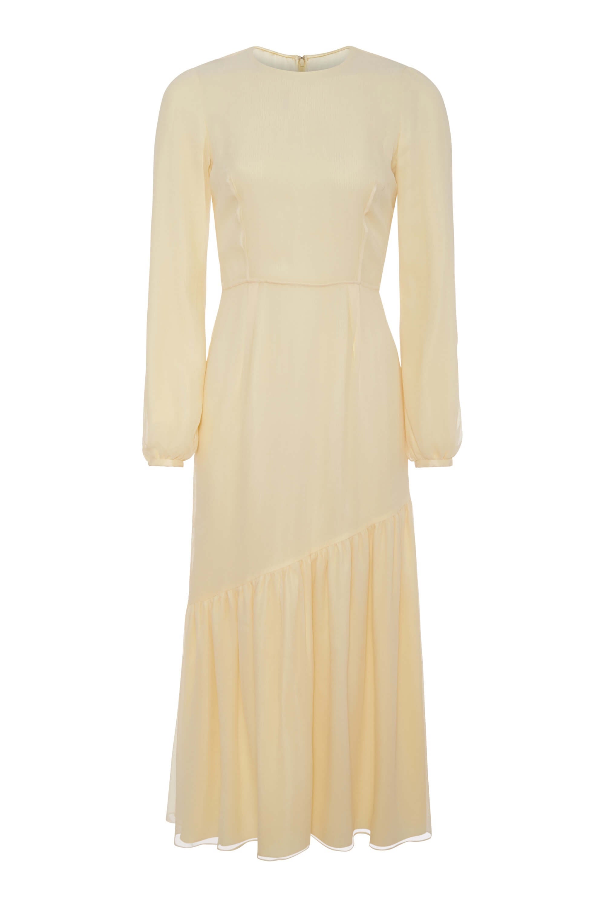 Stevie Yellow Crinkle Chiffon Dress