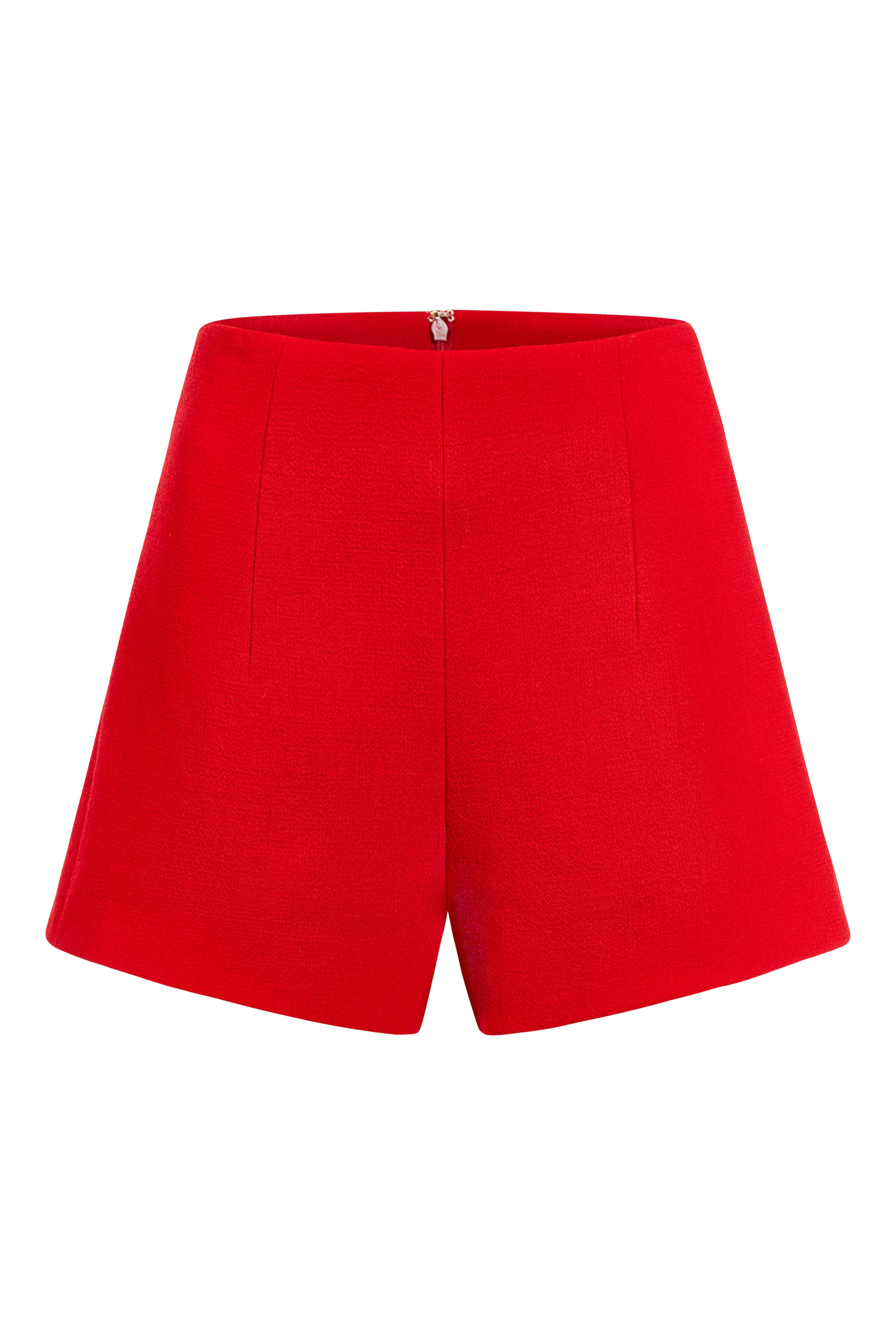 Mira Red Crepe Shorts