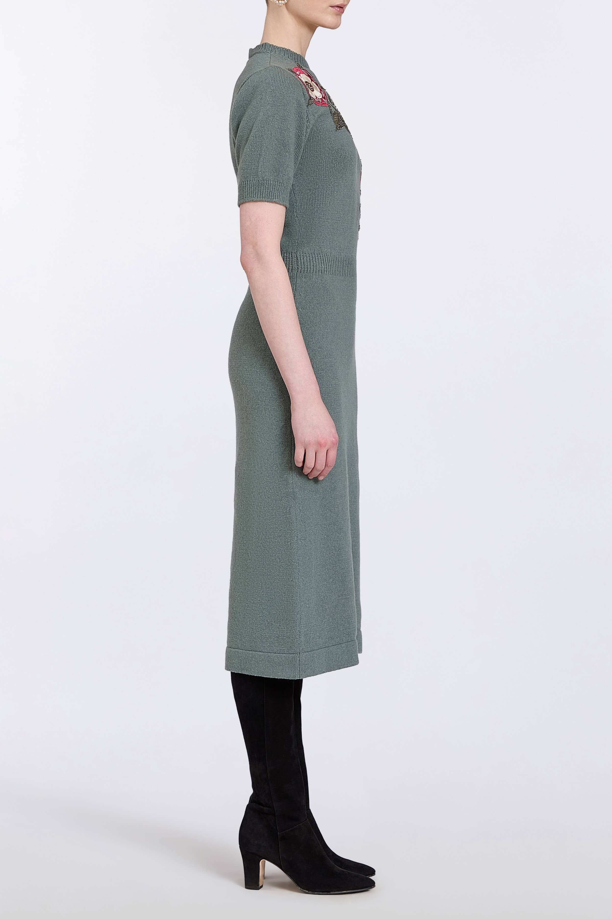 Iris Floral Patch Sweater Dress