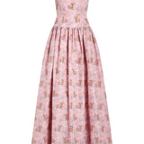 Octavia Pink Bouquet Ikat Gown
