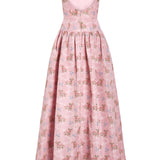 Octavia Pink Bouquet Ikat Gown