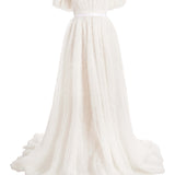 Venus White Dotted Tulle Gown