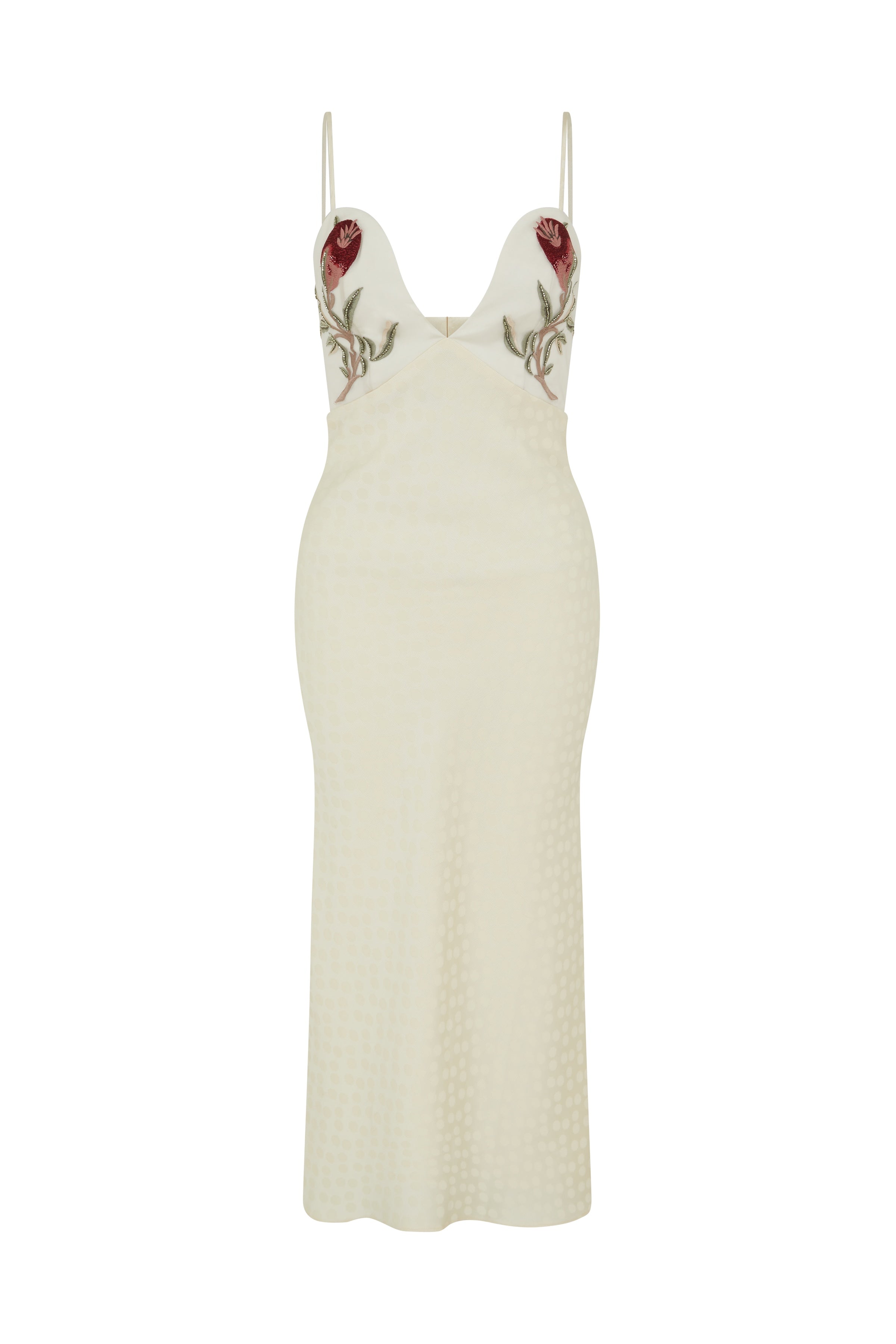 Emmalina Pomegranate Sweetheart Slip Dress