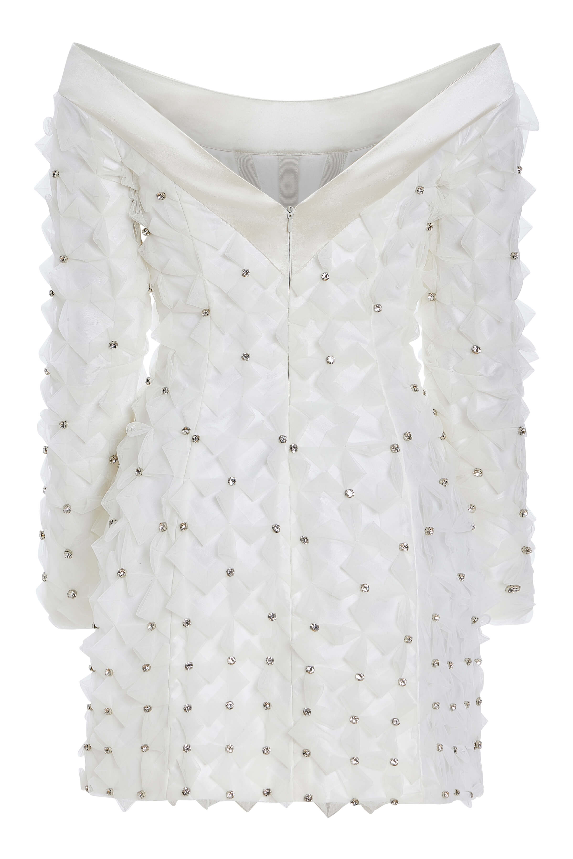 Celestine Crystal Tulle Mini Dress