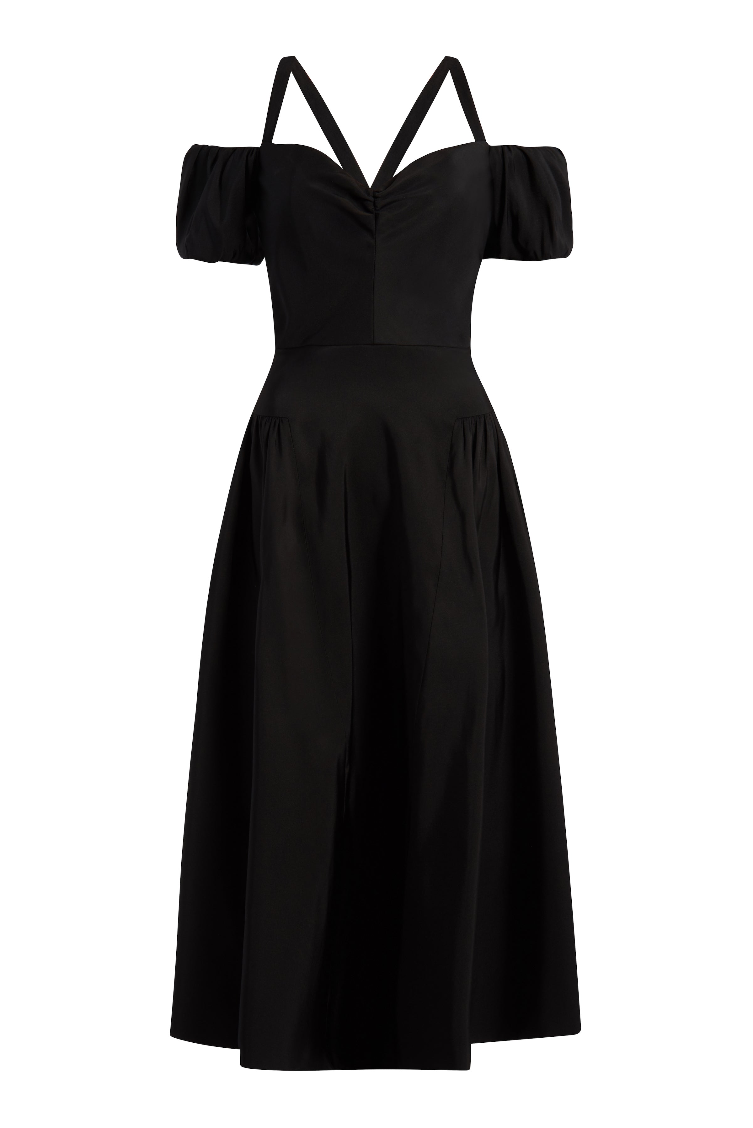 SALE: Jackie Black Off-the-Shoulder Midi Dress