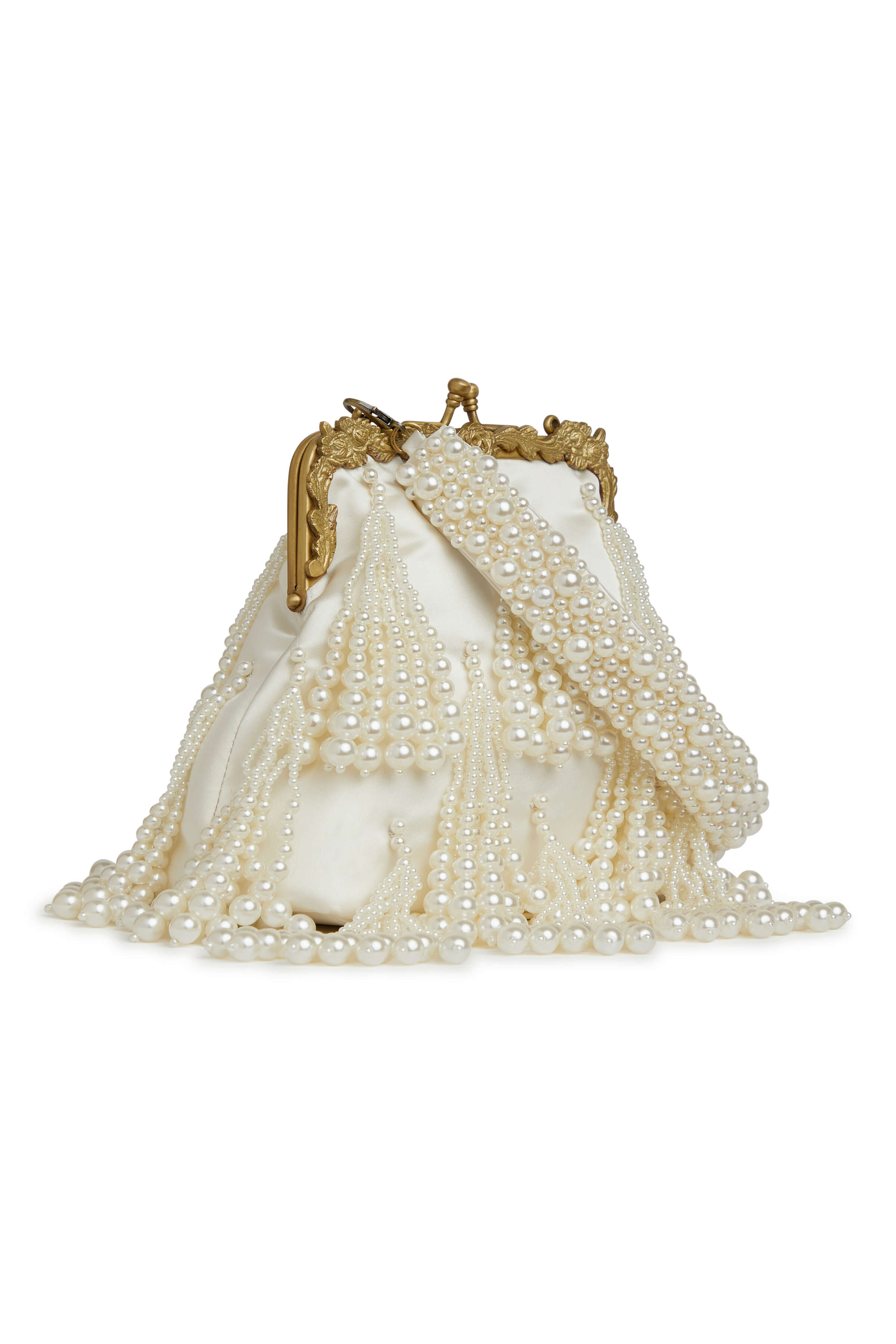 Elizabeth Ivory Pearl Handbeaded Handbag