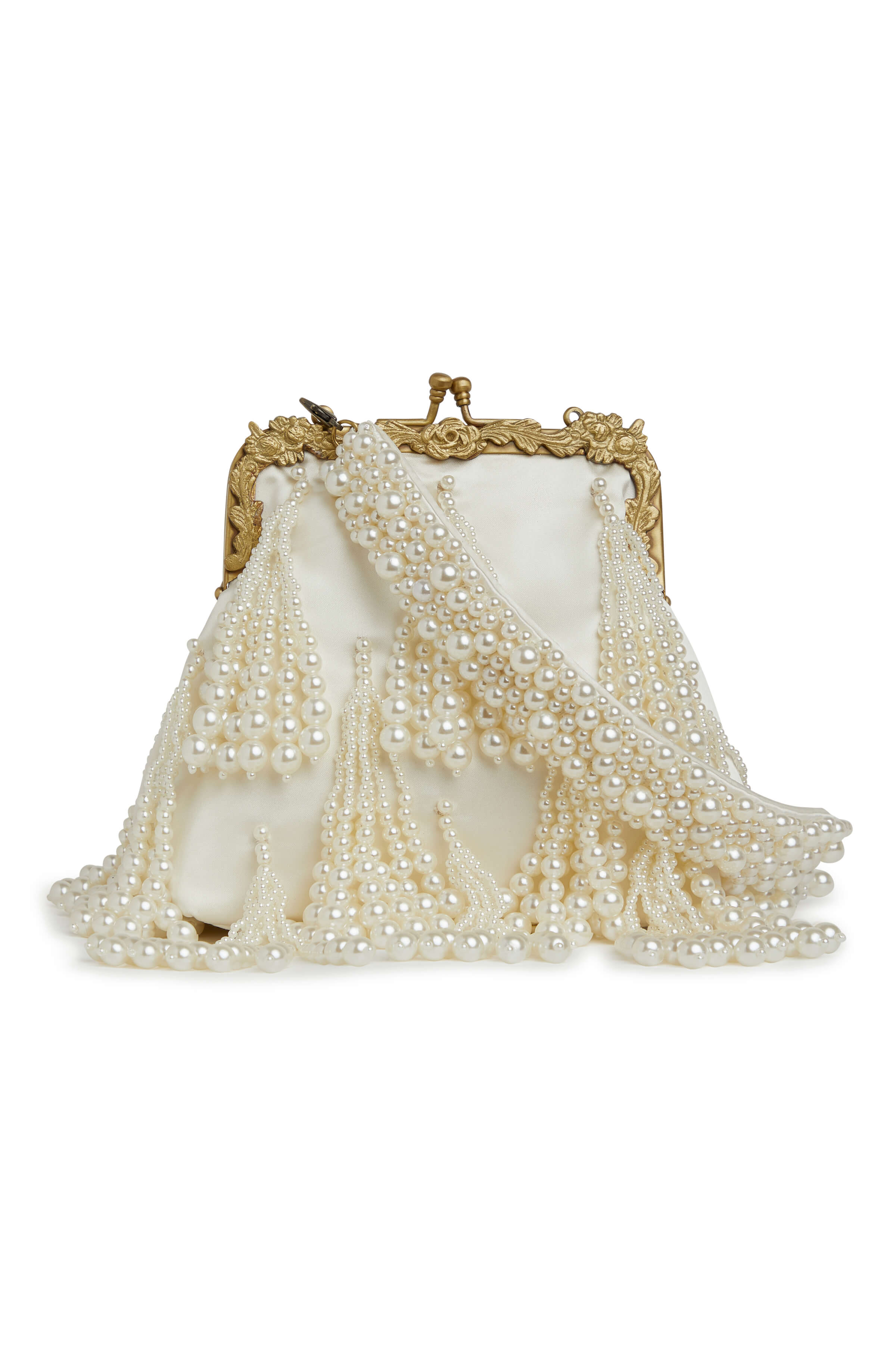 Elizabeth Ivory Pearl Handbeaded Handbag