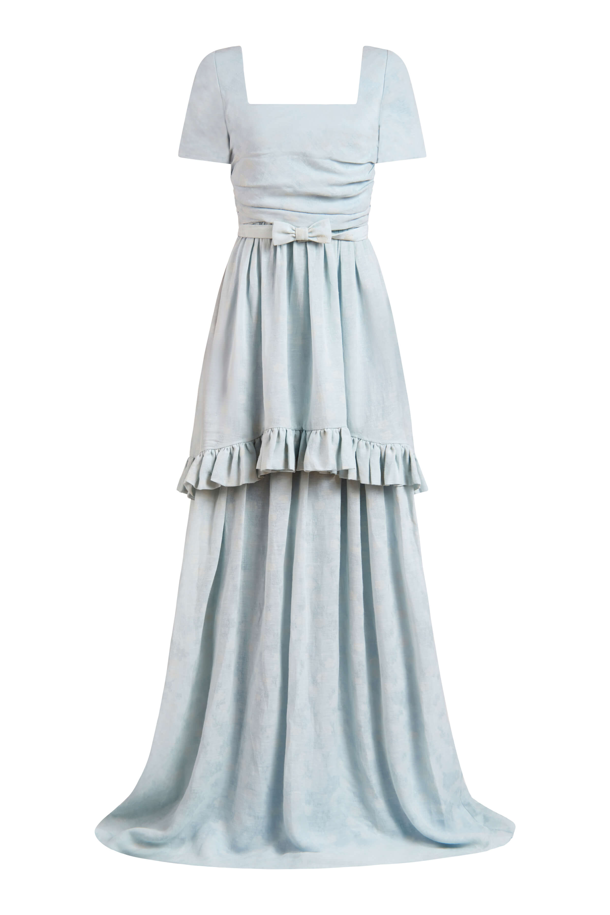 Miranda Blue Ruched Bodice Gown