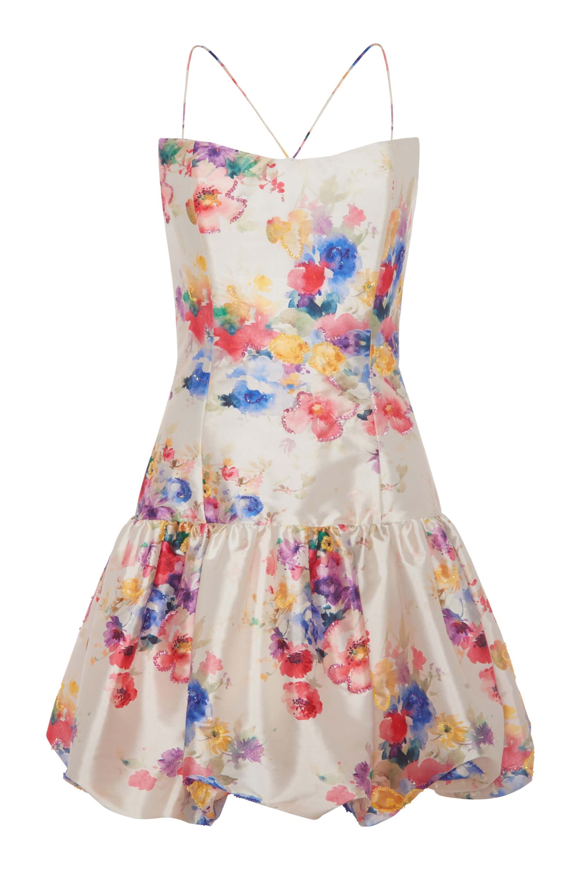 Lucia Floral Bubble Mini Dress