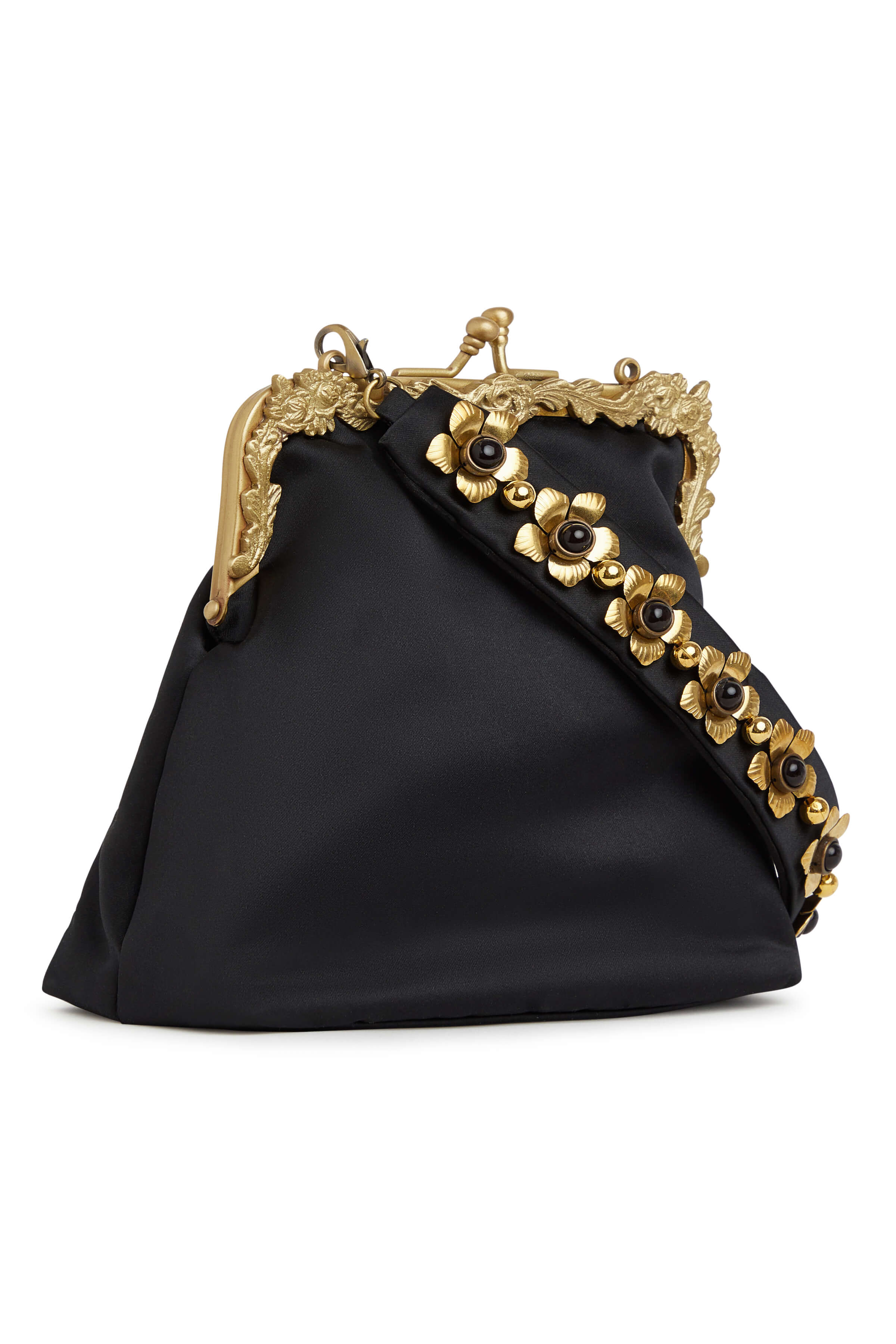 Margaret Black Embellished Handbag