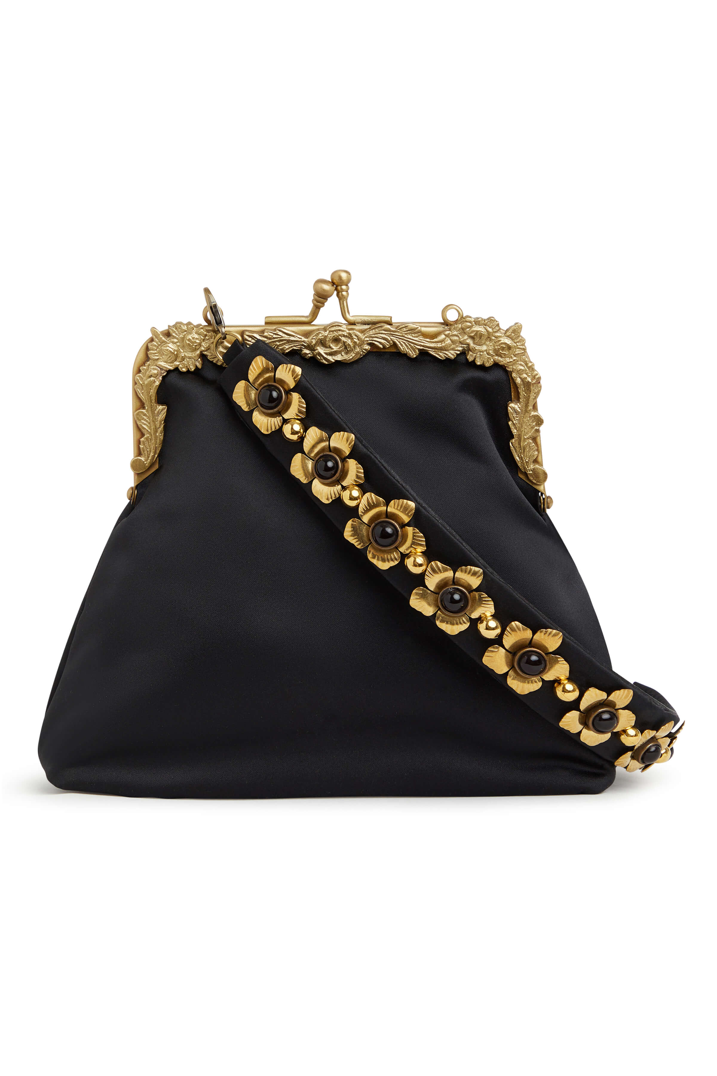 Margaret Black Embellished Handbag