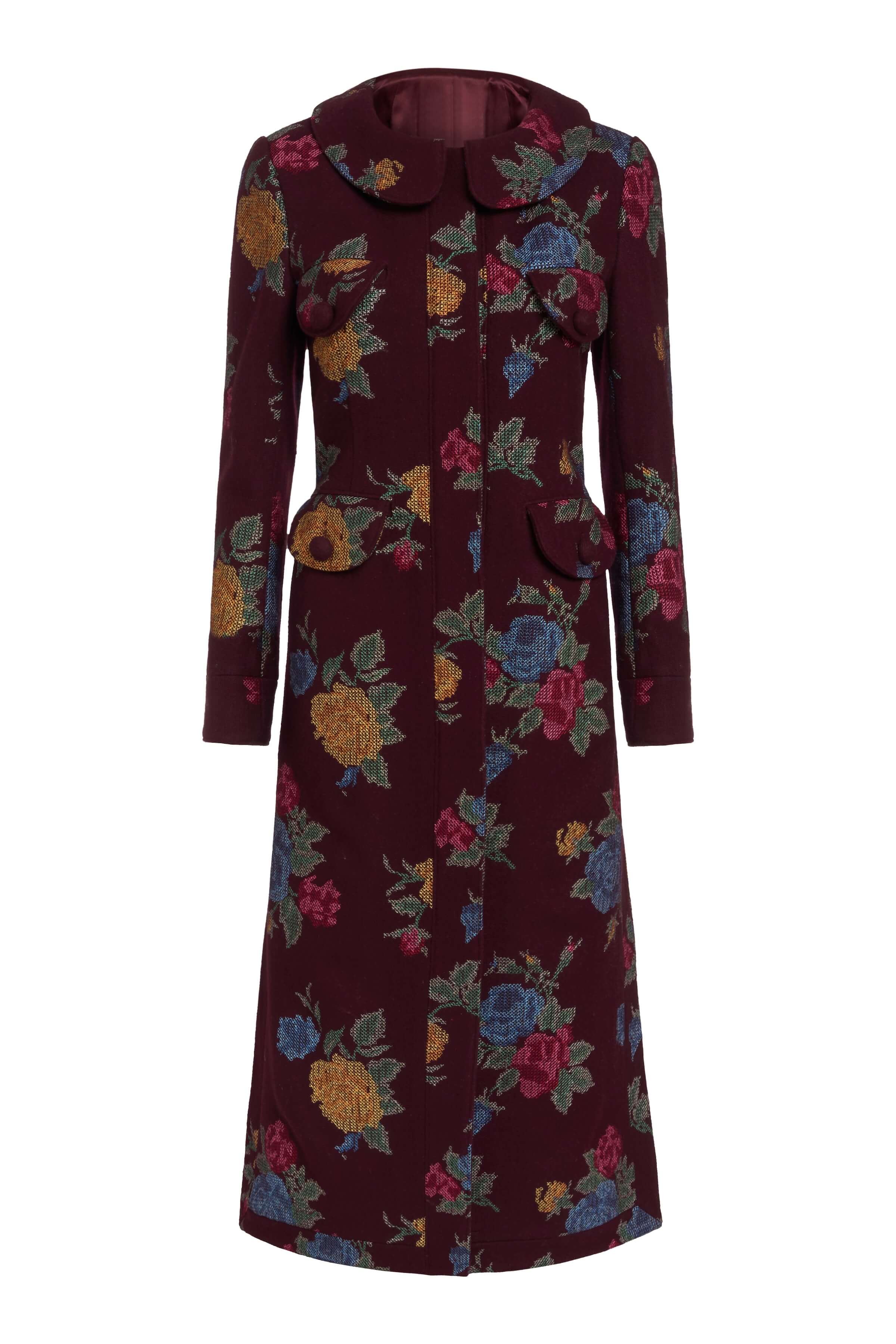 Alice Cross Stitch Floral Coat