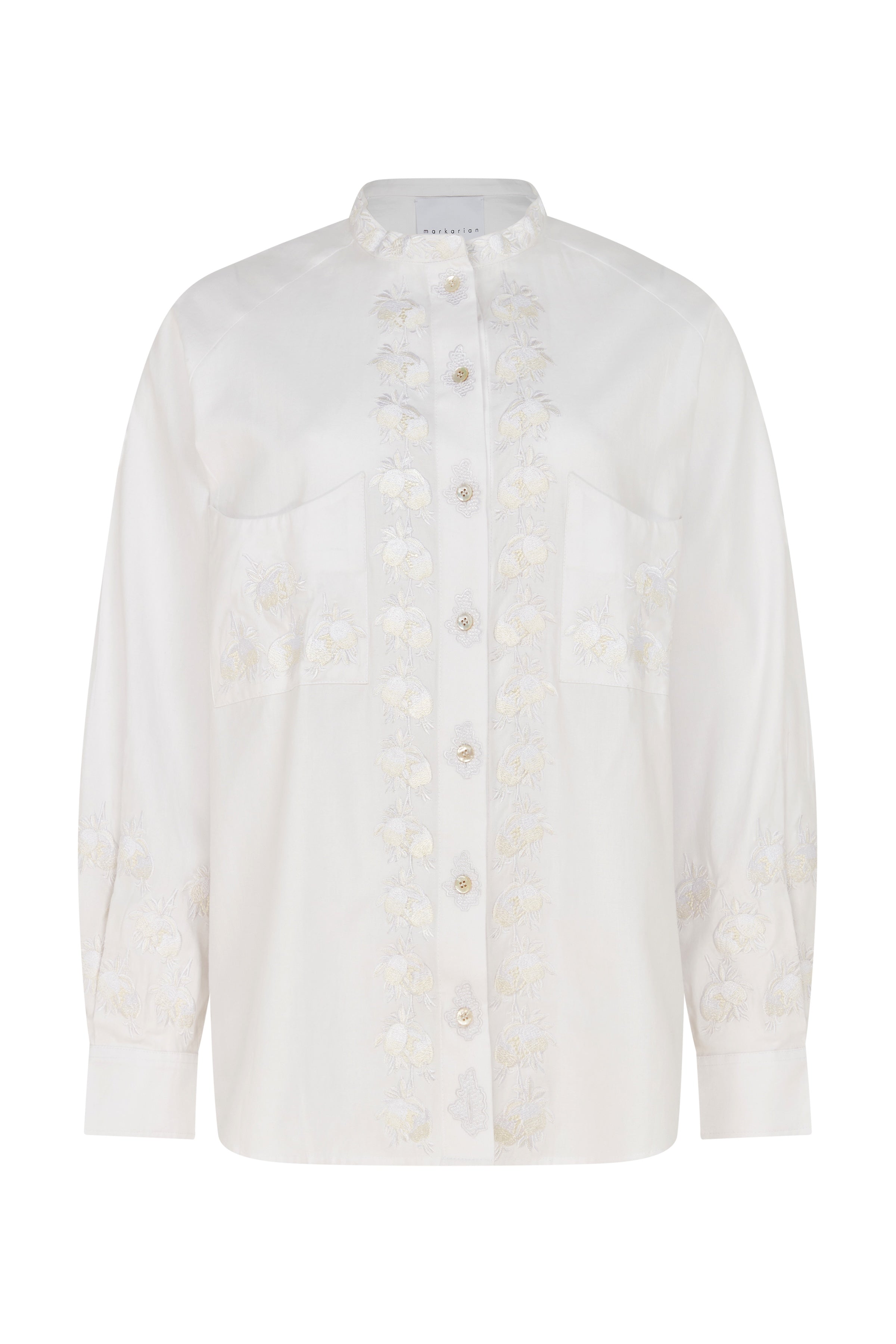 Margery Pomegranate Cotton Shirt