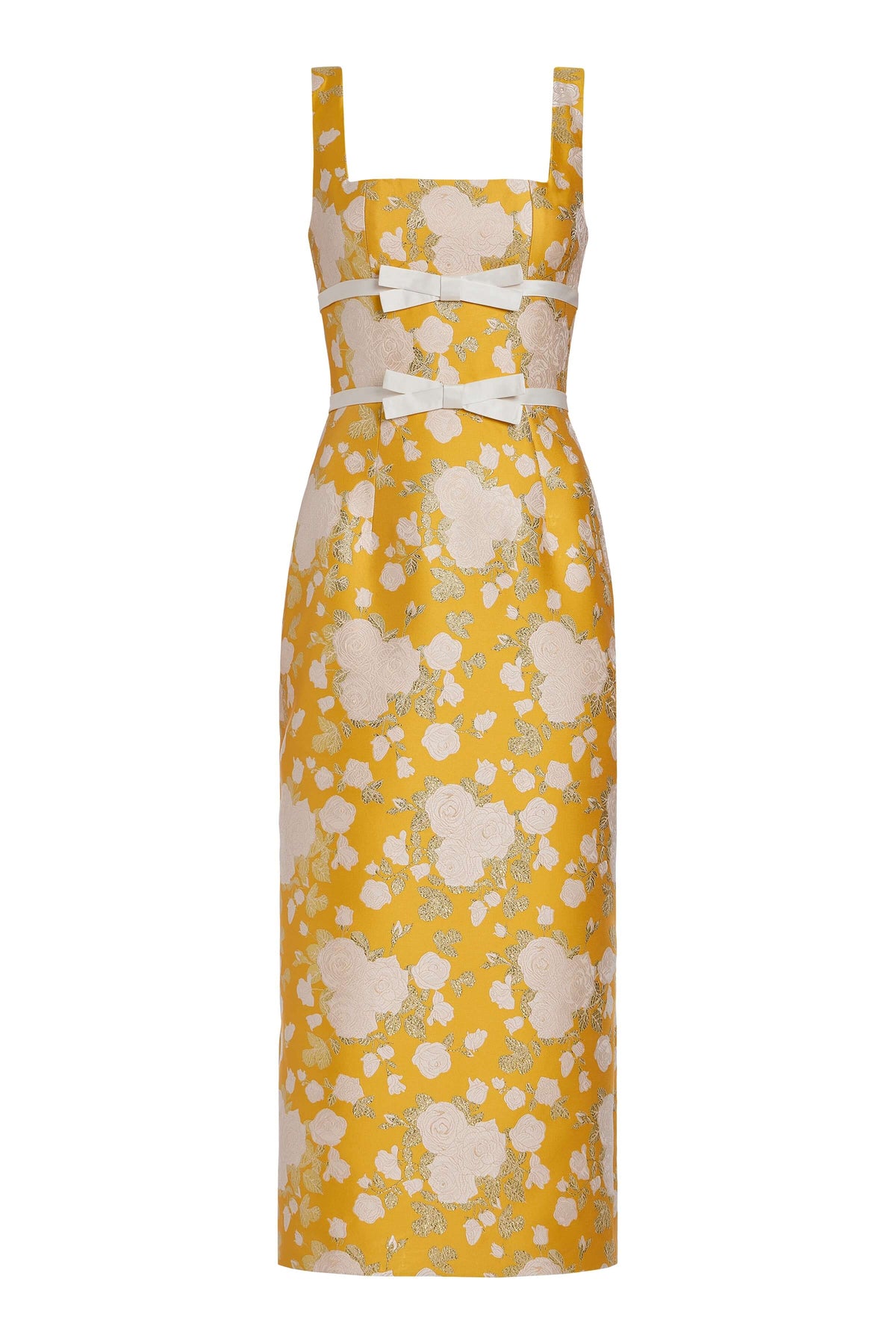 Louisa Floral Brocade Column Midi Dress