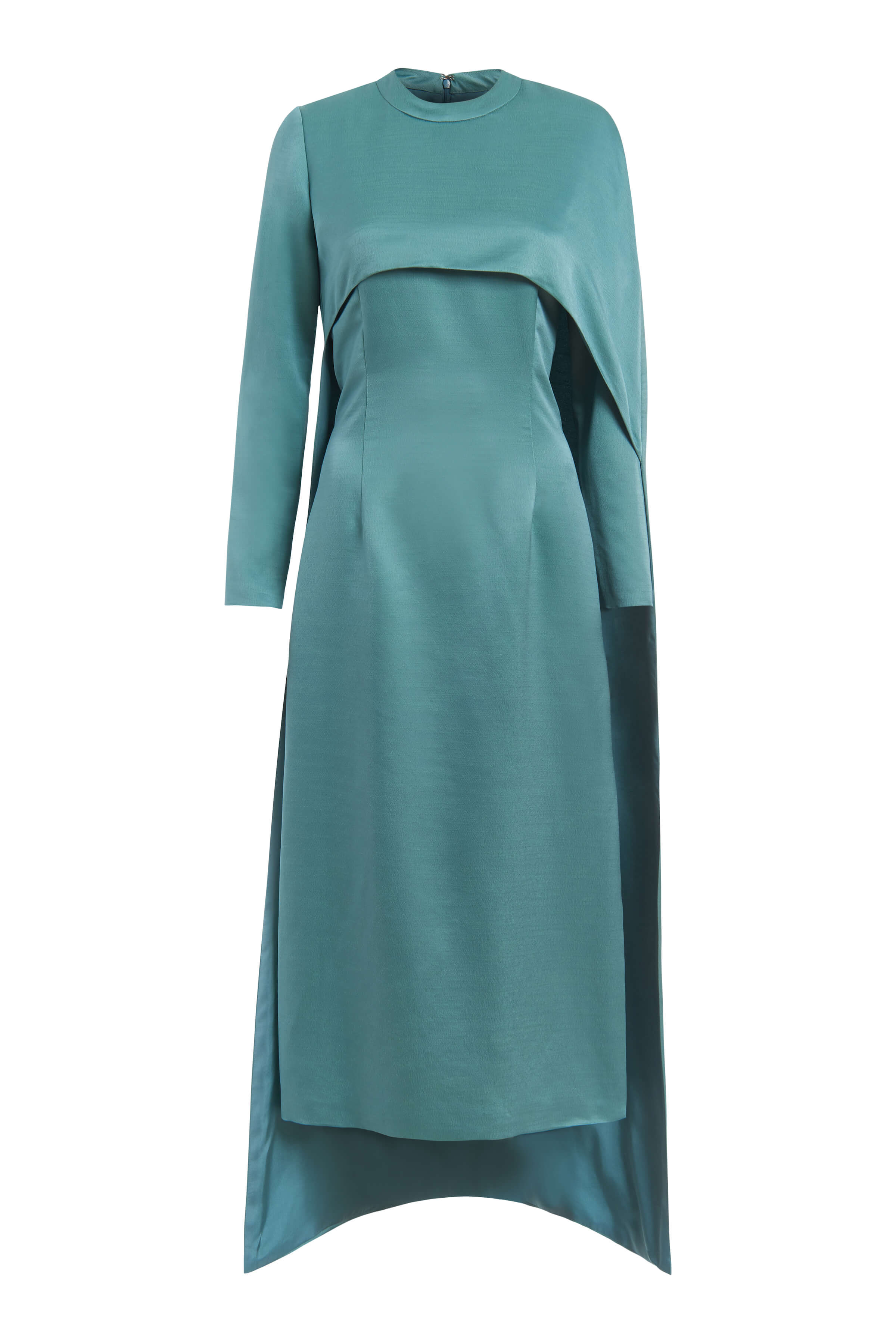 Yolanthe Asymmetric Midaxi Dress in Teal