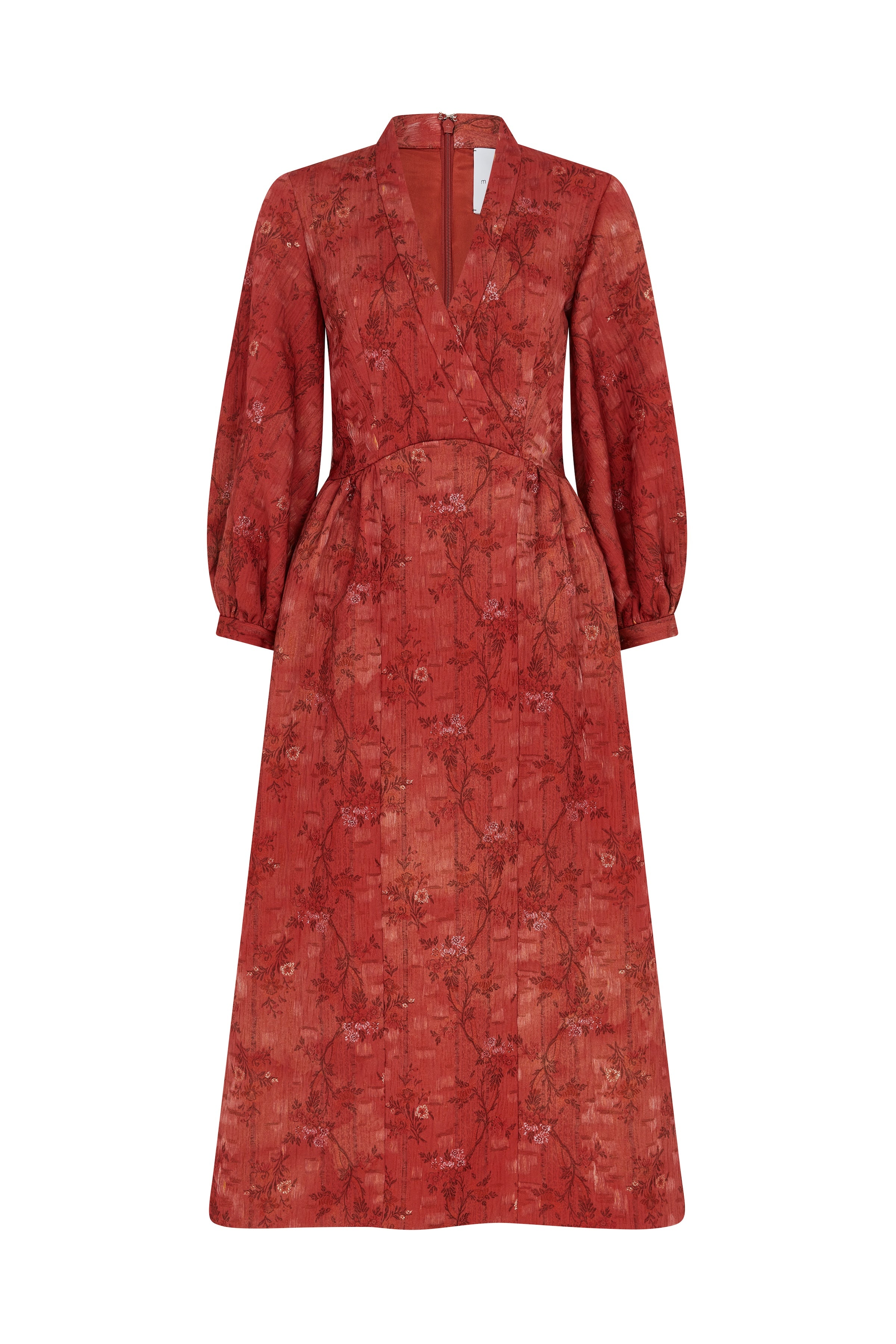 Faye Brocade Wrap Dress