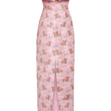 Clover Pink Bouquet Ikat Gown