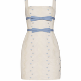 Hattie Ivory Stripe Taffeta Mini Dress