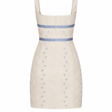 Hattie Ivory Stripe Taffeta Mini Dress