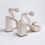 Dolly Low Sandal White Lace
