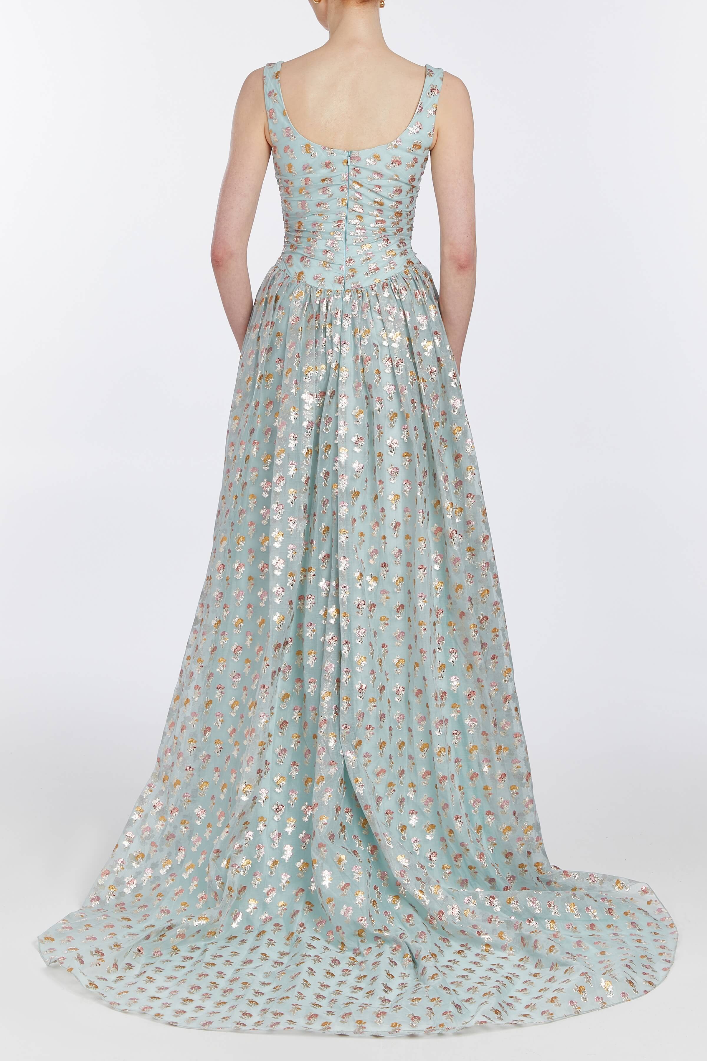 Hippolyta Metallic Rose Tinsel Gown