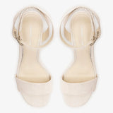 Dolly Platform Sandal White Lace