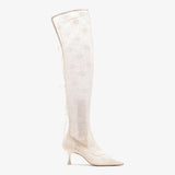 Ines Lace-up Boot White Lace