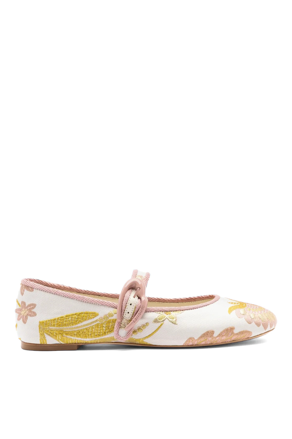 Larroudé Markarian Verona Ballet Flat Mist Floral Brocade