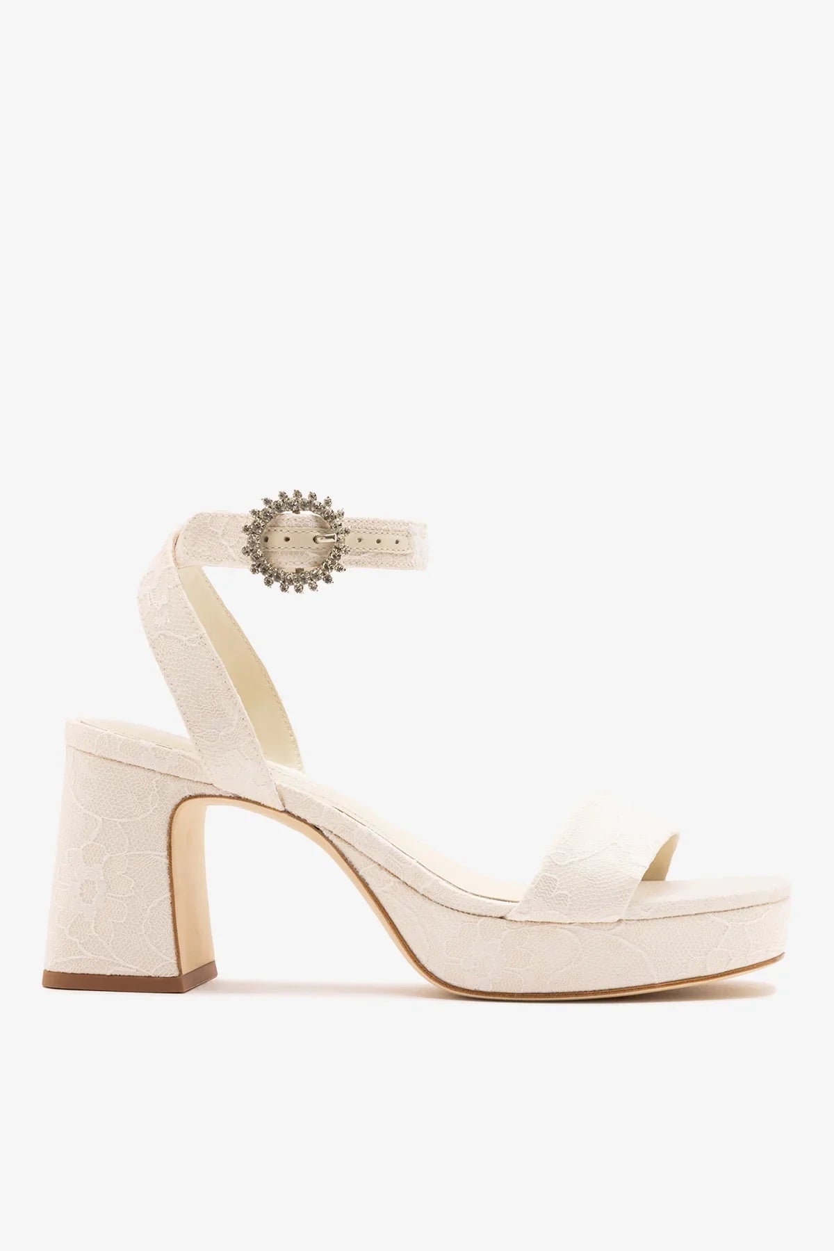 Dolly Low Sandal White Lace