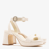 Dolly Low Sandal White Lace