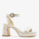 Dolly Low Sandal Ivory Brocade