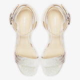 Dolly Low Sandal Ivory Brocade