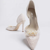 D'Orsay Pump White Lace