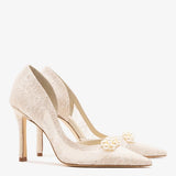 D'Orsay Pump White Lace