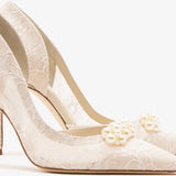 D'Orsay Pump White Lace